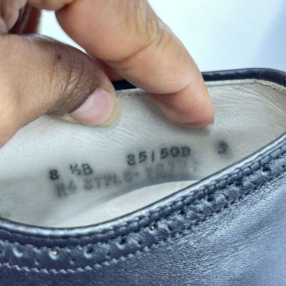 Vintage Footjoy Classics Women 8.5 B Leather Wingtip Golf Shoes Made USA - Picture 14 of 16